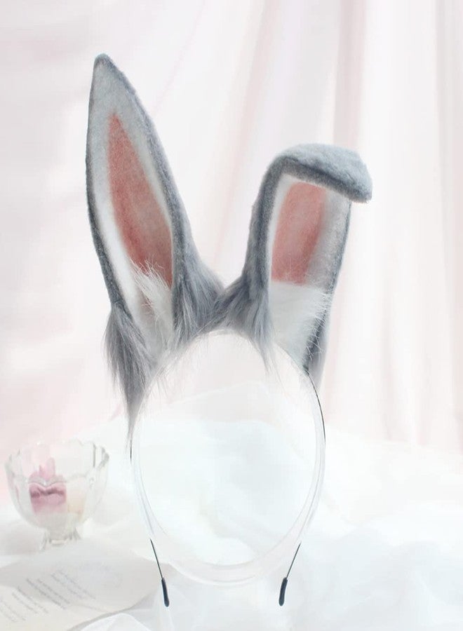 VIGVAN Handmade Rabbit Ears Cute Animal Ears Accessories Rabbit Ear Headband - Image 3